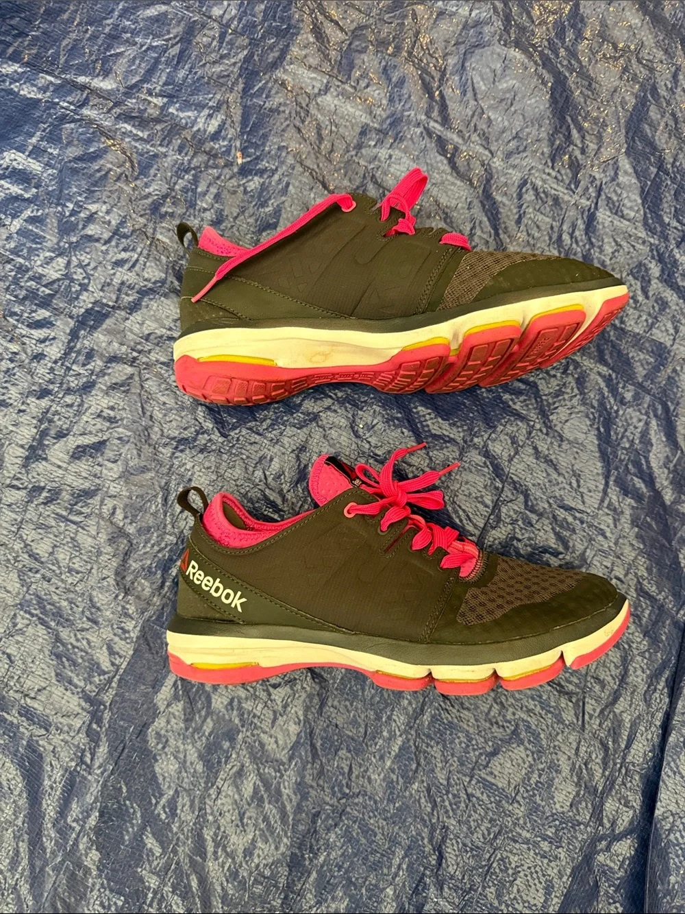 Reebok Black and Hot Pink Running Shoes